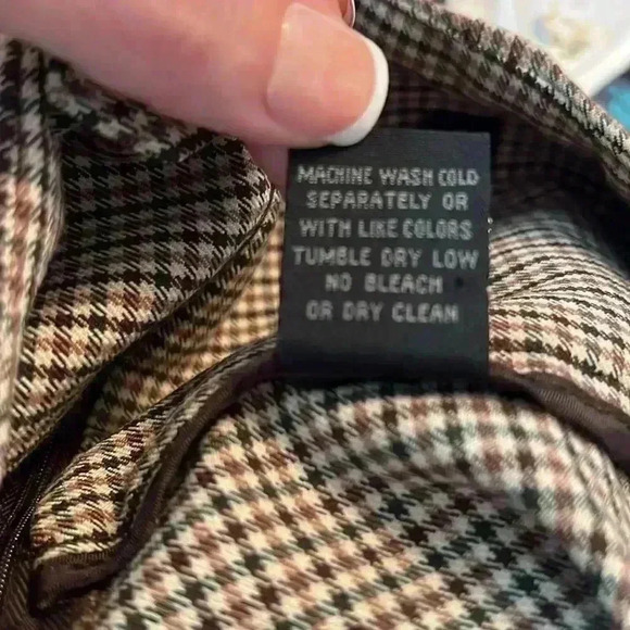 Grace Elements Houndstooth Belted Pencil Skirt Size 10 Brown, Black & Khaki - Picture 10 of 10